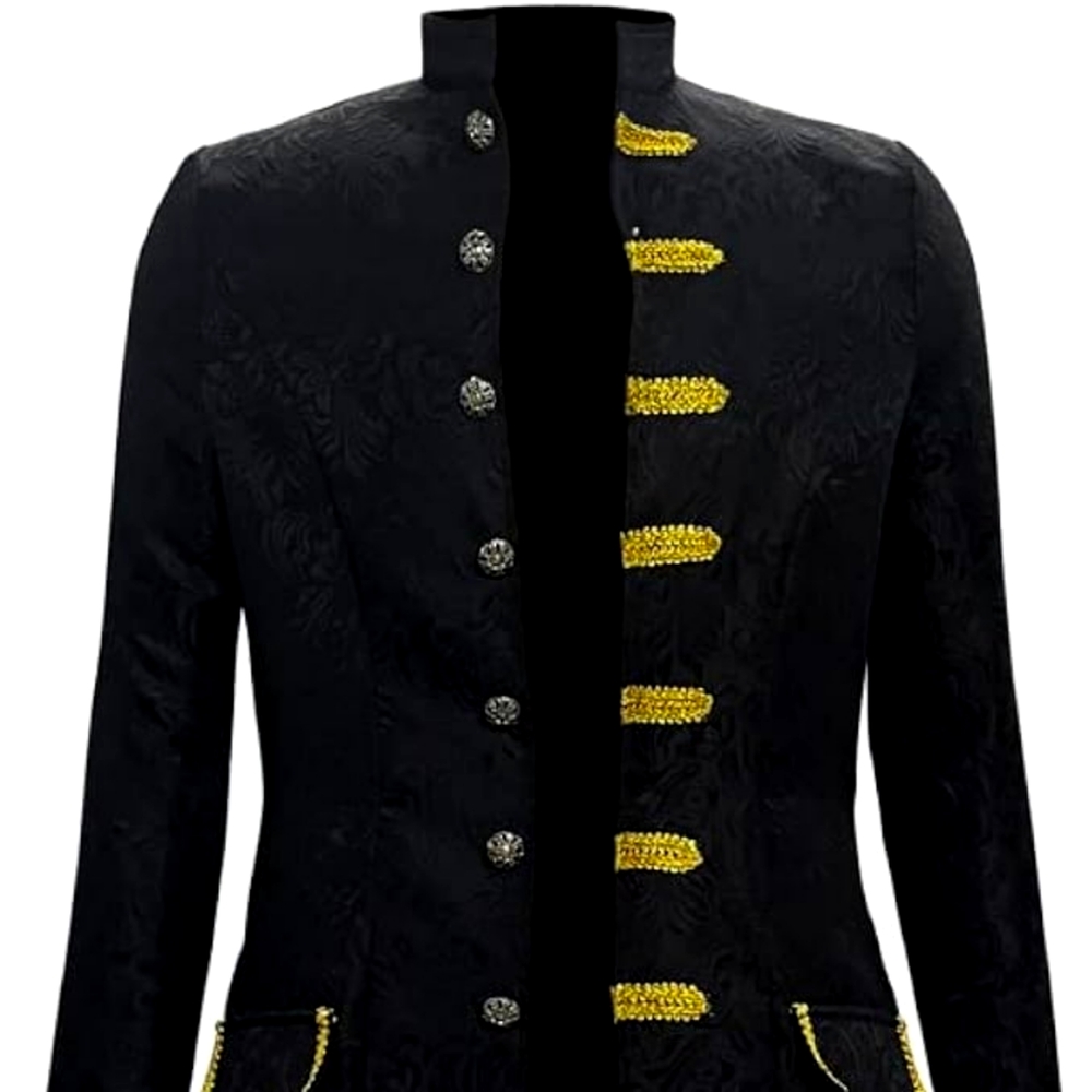 Men's Black Victorian Renaissance Steampunk Coat